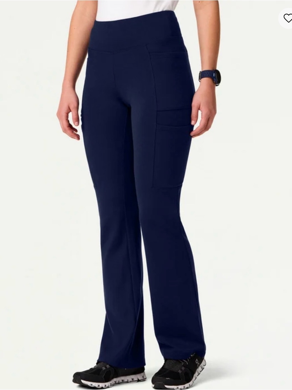 Jaanuu Perri ULTRAsoft Yoga Scrub Pant Navy XS New Flare Leg